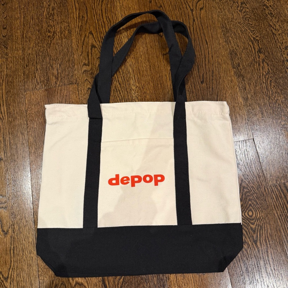 Depop Canvas Tote Bag 13 x 16 inches Beach Tote RARE GIVEAWAY